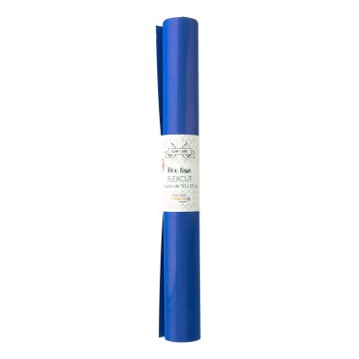 Flex lisse thermocollant Com&#039;1 idée uni Bleu roi - 50x25 cm