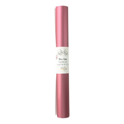 Flex lisse thermocollant Com&#039;1 idée Irisé Rose - 50x25 cm