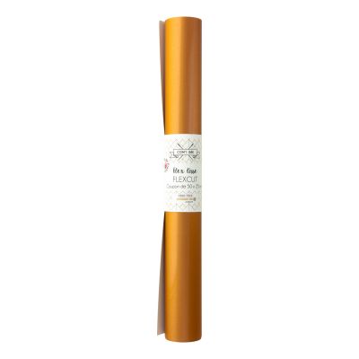 Flex lisse thermocollant Com&#039;1 idée Irisé Orange - 50x25 cm