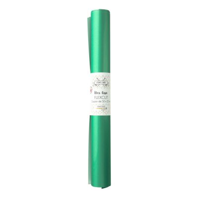 Flex lisse thermocollant Com&#039;1 idée Irisé Vert - 50x25 cm