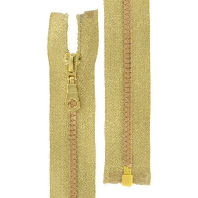 Fermeture à glissière spirale 6mm non séparable lurex or - 5 Tailles