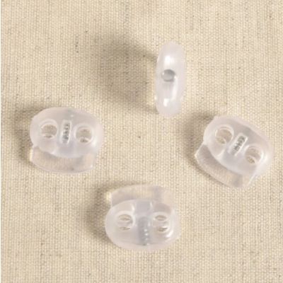Bloqueur ovale double trous x4 - Transparent