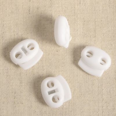 Bloqueur ovale double trous x4 - Blanc