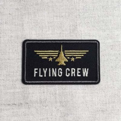 Ecusson Thermocollant Air squad Flying Crew Avi Noir
