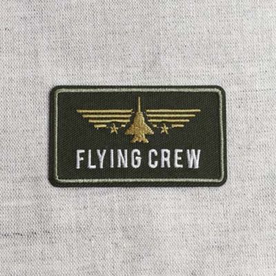 Ecusson Thermocollant Air squad Flying Crew Avi Vert kaki