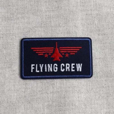 Ecusson Thermocollant Air squad Flying Crew Avi Bleu