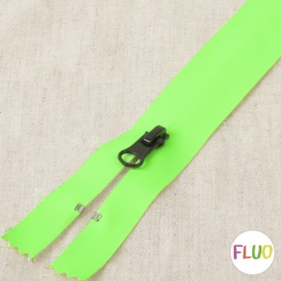 Fermeture invisible imperméable 20 cm - Vert fluo