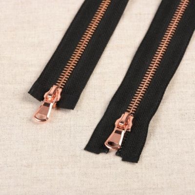 Fermeture métal séparable double curseur Rose gold - 5 Tailles