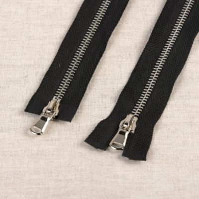 Fermeture double curseur Argenté - 70 cm
