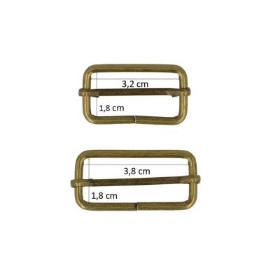 Boucles rectangulaires Cuivrées X2 - 2 tailles