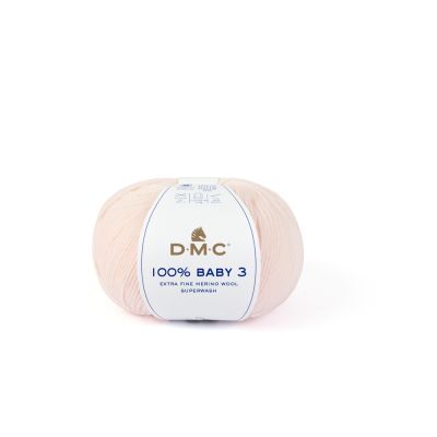 Fil Laine 100% Baby 3 DMC Rose pastel N° 41