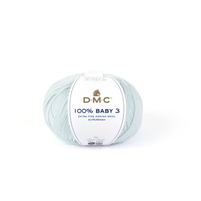 Fil Laine 100% Baby 3 DMC Bleu pastel N° 71