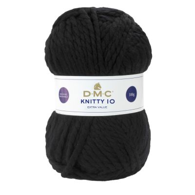 Fil à tricoter Knitty 10 DMC Noir N° 965