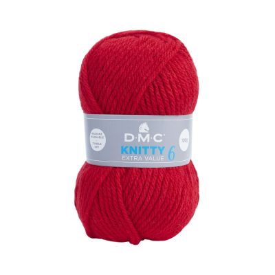 Fil à tricoter Knitty 6 DMC Rouge N° 698