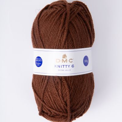 Fil à tricoter Knitty 6 DMC Marron N° 947