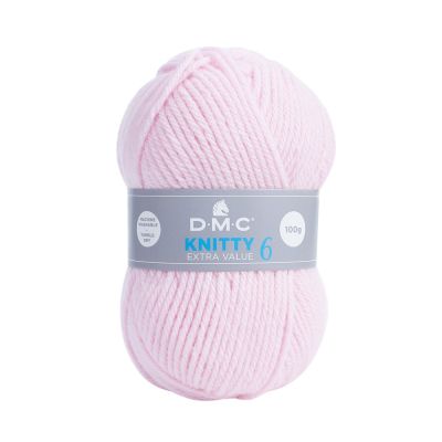 Fil à tricoter Knitty 6 DMC Rose clair N° 958
