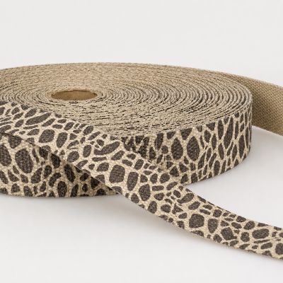 Sangle Polyester aspect Coton 30 mm Girafe
