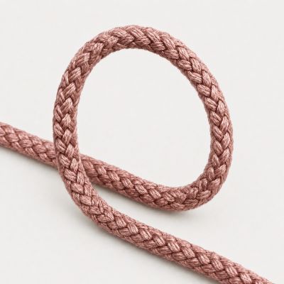 Cordon Sweat Tressé 6 mm uni Vieux rose