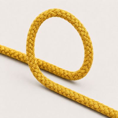 Cordon Sweat Tressé 6 mm uni Jaune