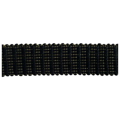 Sangle aspect crochet Lurex 30 mm Noir x1m
