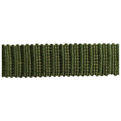 Sangle aspect crochet Lurex 30 mm Vert Kaki x1m