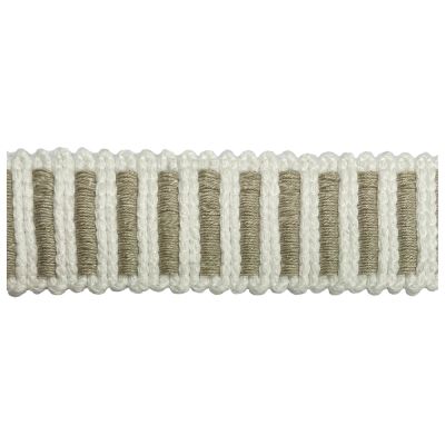 Sangle aspect crochet 30 mm Bicolore Beige et Blanc x1m