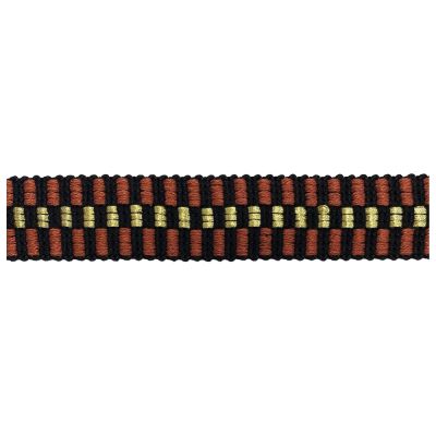Sangle Lurex 30 mm Damier Terracotta x1m