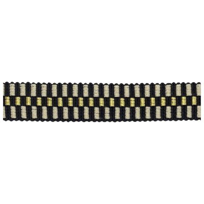 Sangle Lurex 30 mm Damier Beige x1m