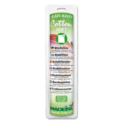 Stabilisateur de broderie à déchirer Cotton Soft Madeira - Blanc