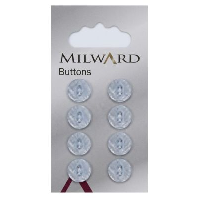 Bouton Milward Nacré bleu 11 mm x8