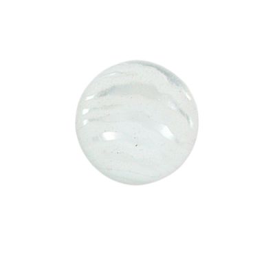 Bouton zébré Marie-Etienne 18 mm - Blanc
