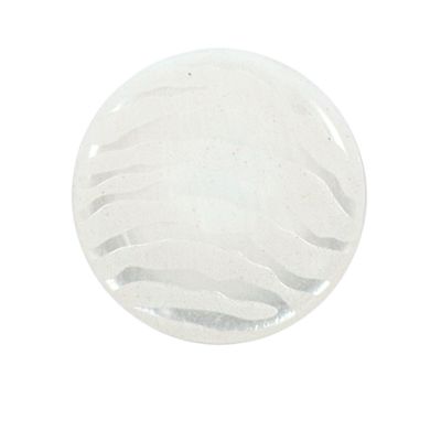 Bouton zébré Marie-Etienne 27 mm - Blanc