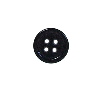 Bouton Alexander unis nacré 14 mm - Noir