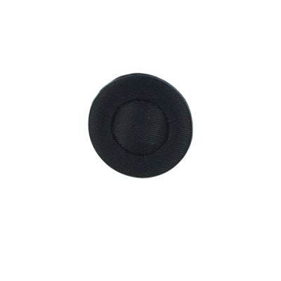 Bouton Lewis fines rayures 15 mm - Noir