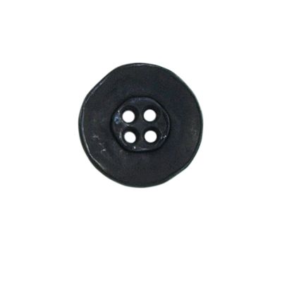 Bouton Justin en métal 18 mm - Noir