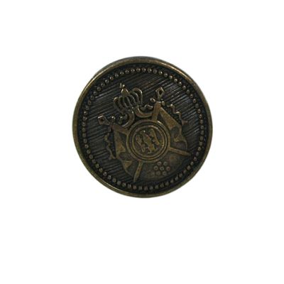 Bouton Pablo écusson en métal 20 mm- Bronze