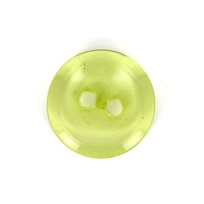 Bouton rond transparent Camille 22 mm - Vert