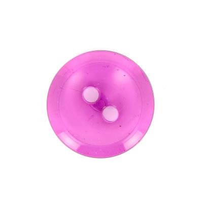 Bouton rond transparent Camille 22 mm - Violet