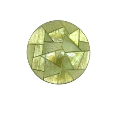 Bouton Emma triangle nacré 22 mm - Vert