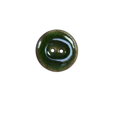 Bouton bois laqué Velentino 15 mm - Vert