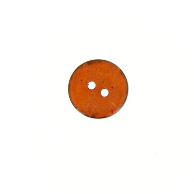 Bouton bois coco teint Hubert 10 mm - Orange