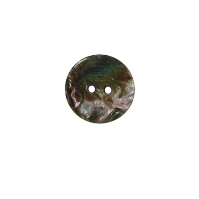 Bouton nacré plat Thierry 14 mm - Vert