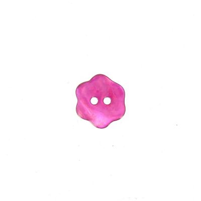 Bouton nacré fleur 14 mm - Rose
