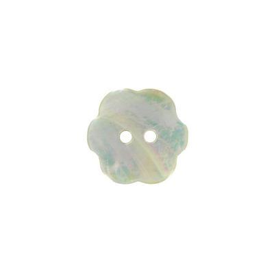 Bouton nacré fleur 20 mm - Blanc