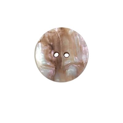 Bouton nacré plat Thierry 18 mm - Beige