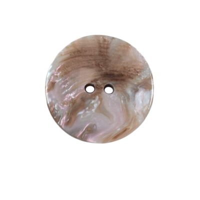 Bouton nacré plat Thierry 22 mm - Beige