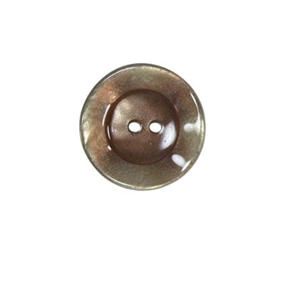 Bouton bord gondolé Agatha 18 mm - Beige