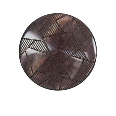 Bouton Emma triangle nacré 27 mm - Gris