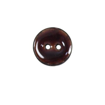 Bouton bois laqué Velentino 15 mm - Marron