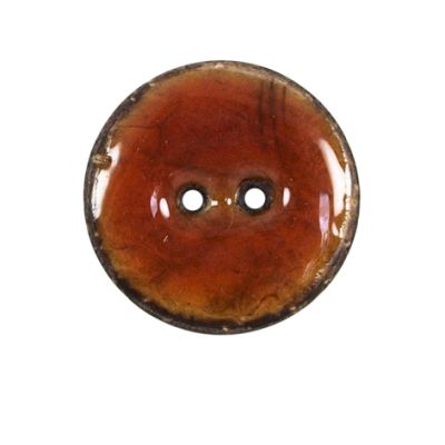 Bouton bois laqué Velentino 25 mm - Orange